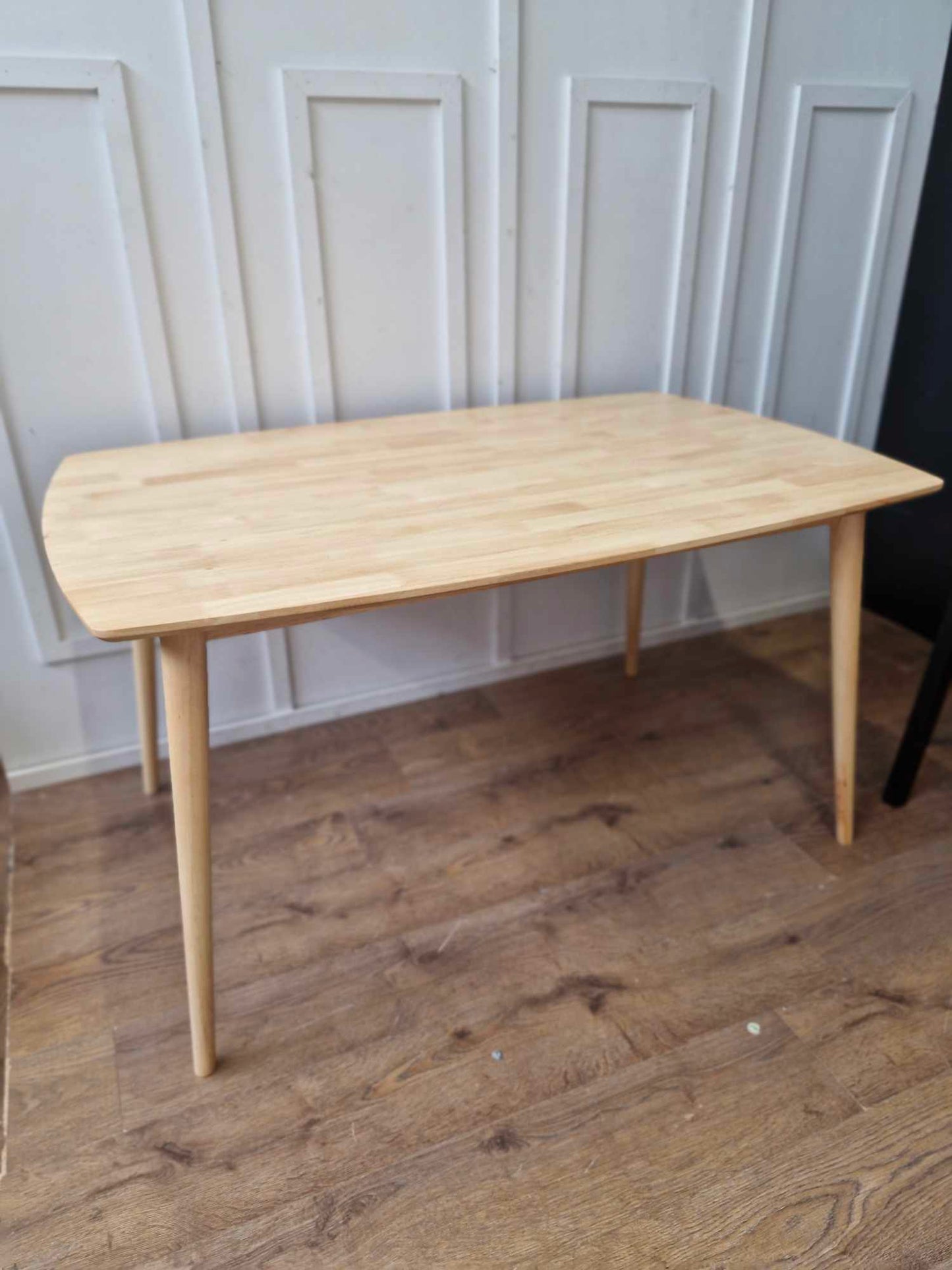 Solid Light Oak Wood Dining Table