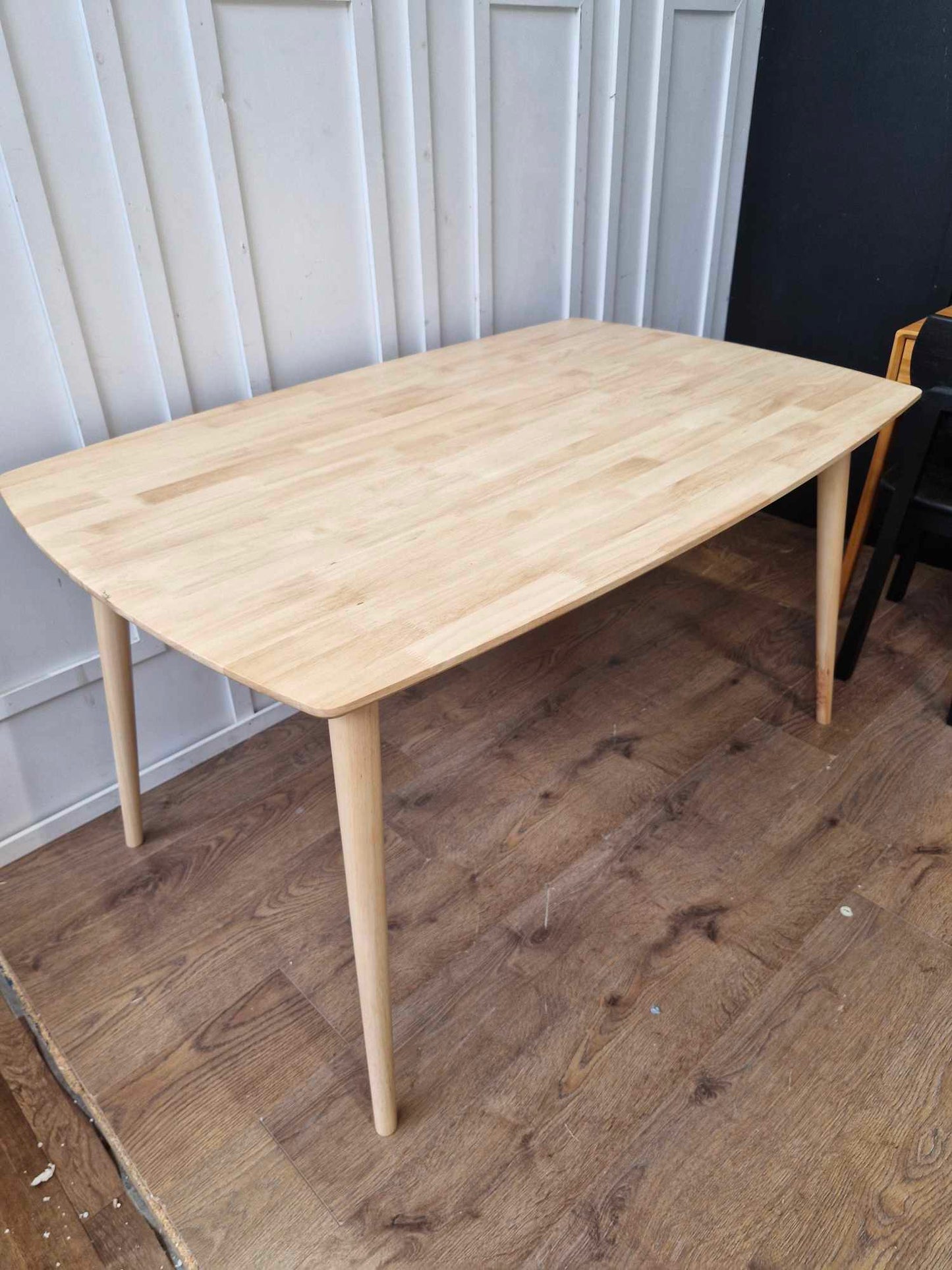 Solid Light Oak Wood Dining Table
