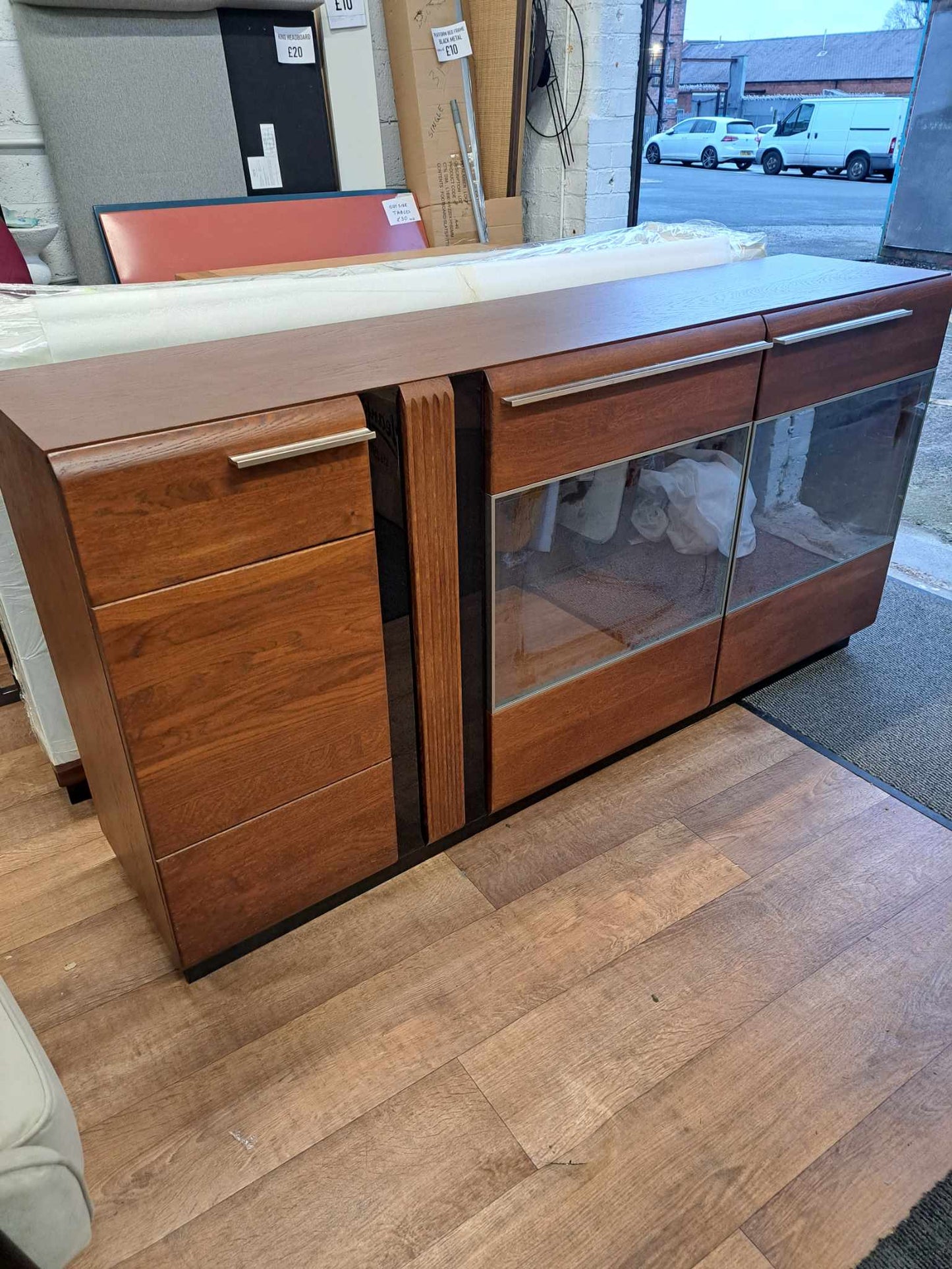 Dark wood and Black Sideboard RRP £845