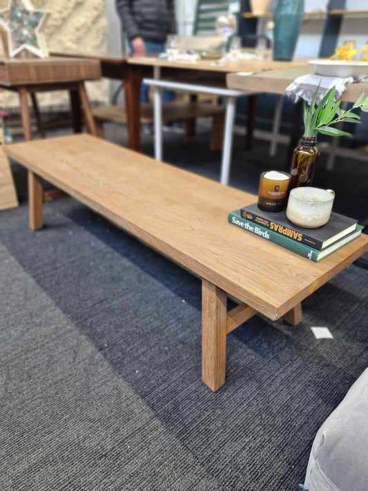 Solid Elm Wood Extra Large Coffee Table / La Redoute Asayo RRP £475