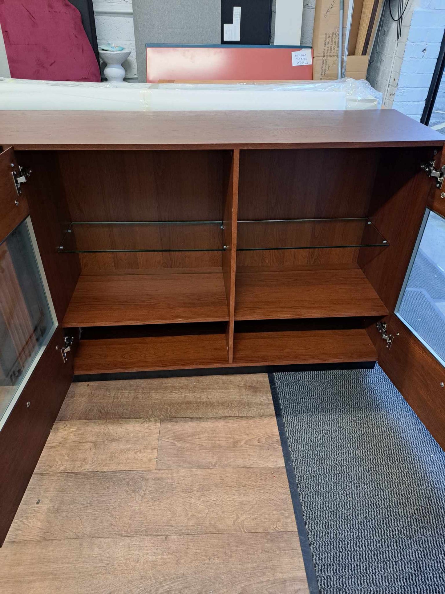 Dark wood and Black Sideboard RRP £845