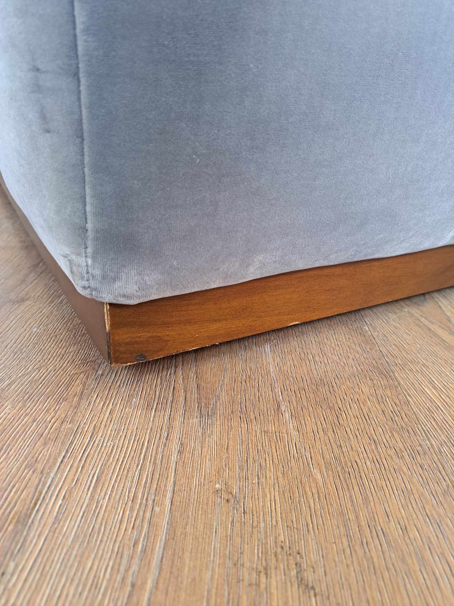 Lounge Chair Armless Grey Velvet / Sofology RRP £699