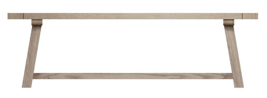 Extra Large Dining Bench Grey Washed Solid Oak