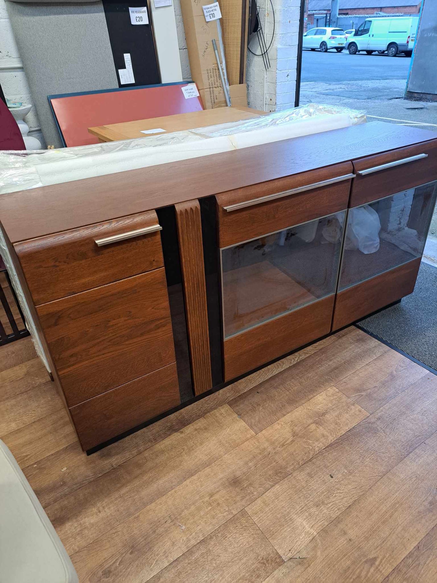 Dark wood and Black Sideboard RRP £845