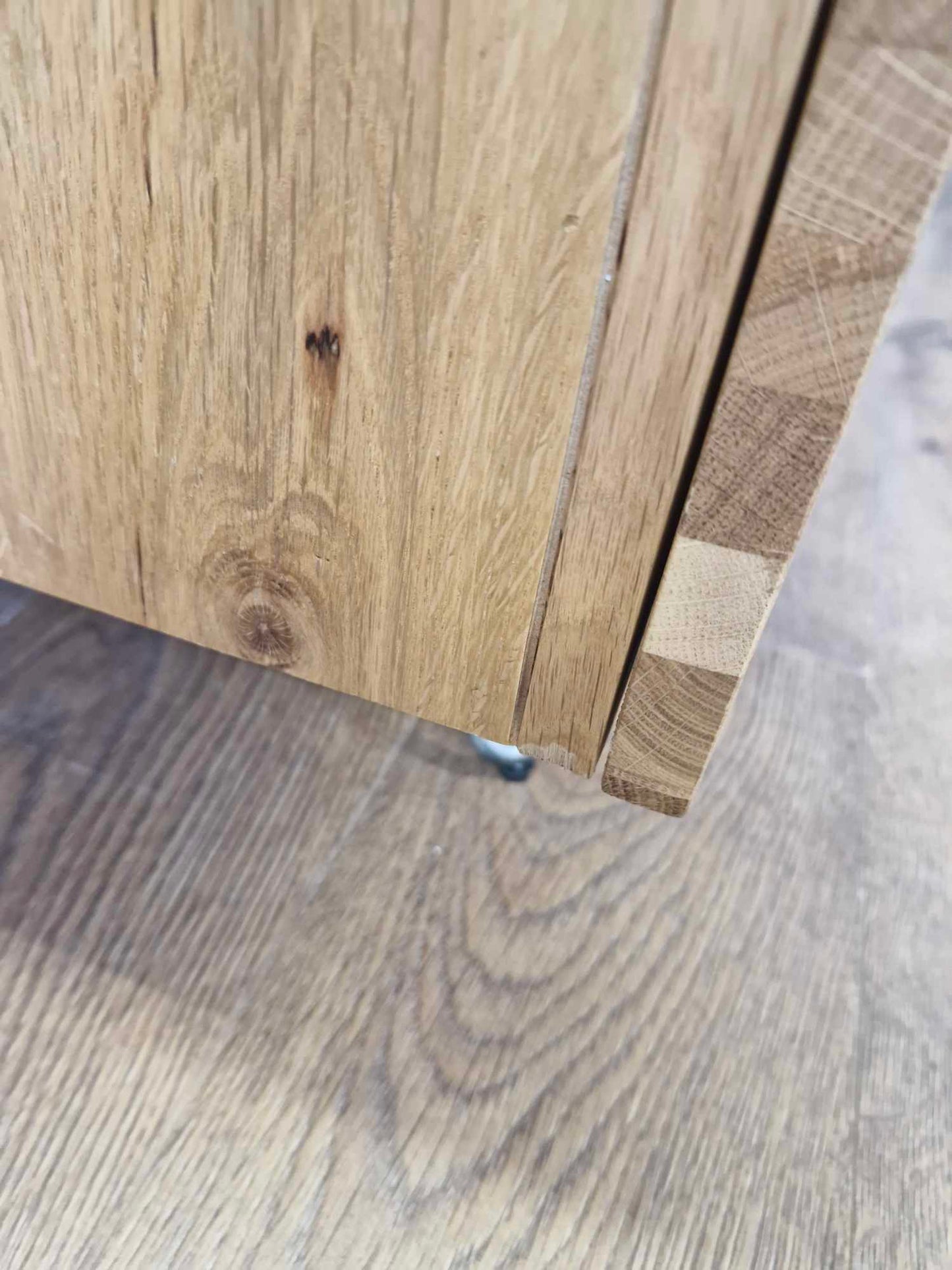 Oak Sideboard / Wood and metal Black