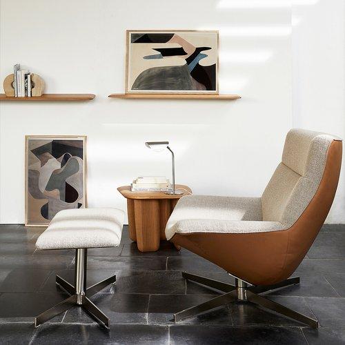 Wing shaped Solid Walnut Wall Shelf / La Redoute Jacobson RRP £185