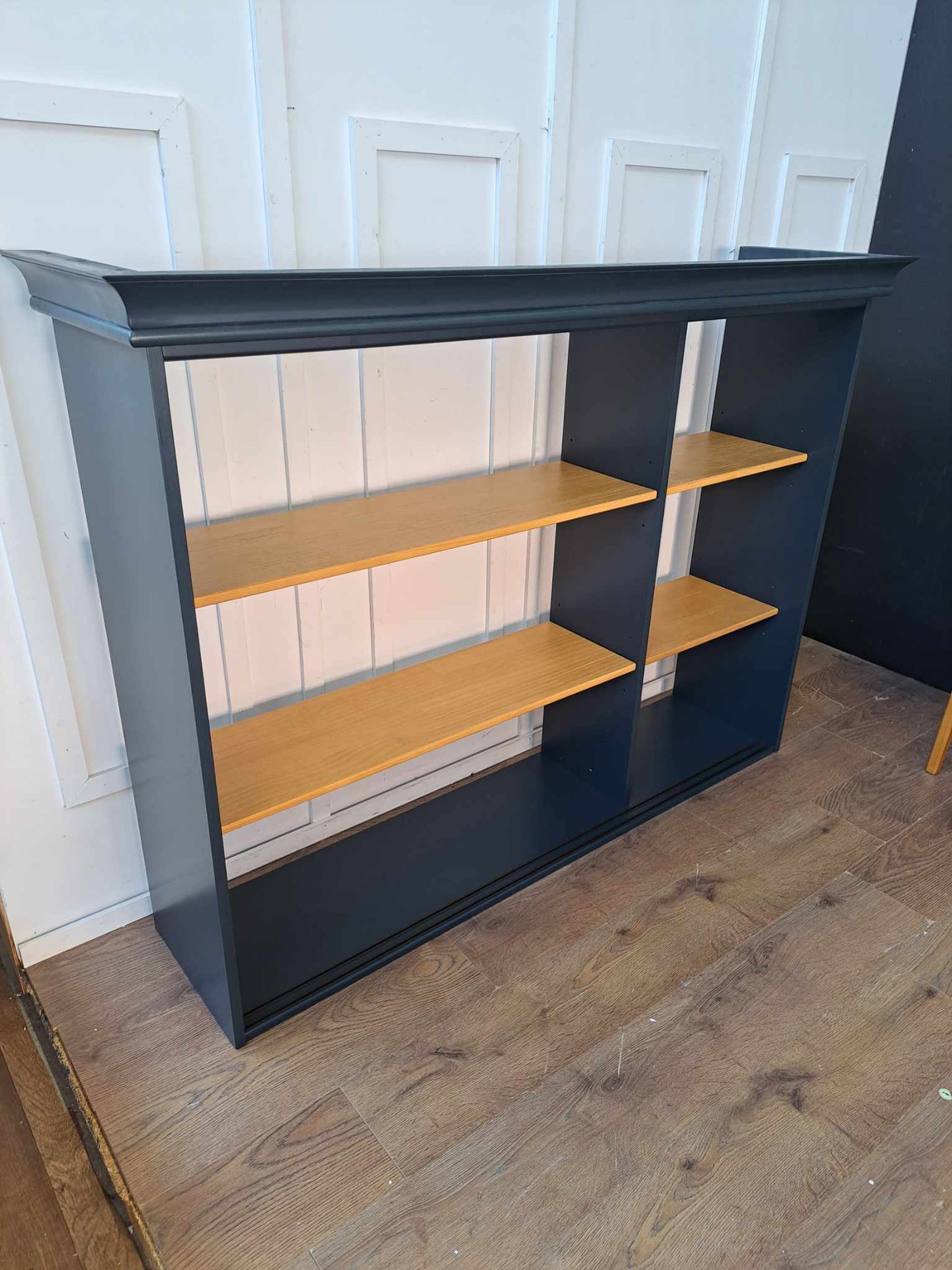 Large Cabinet Dresser Charcoal Grey Blue and Wood / La Redoute Poiret RRP £1199