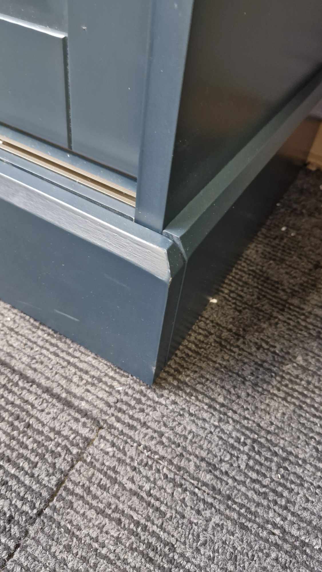 Large Cabinet Dresser Charcoal Grey Blue and Wood / La Redoute Poiret RRP £1199