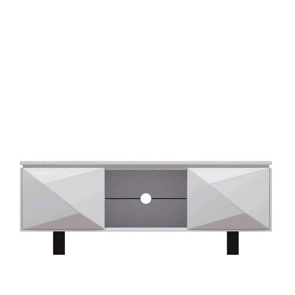 Grey and Marble Effect TV Stand