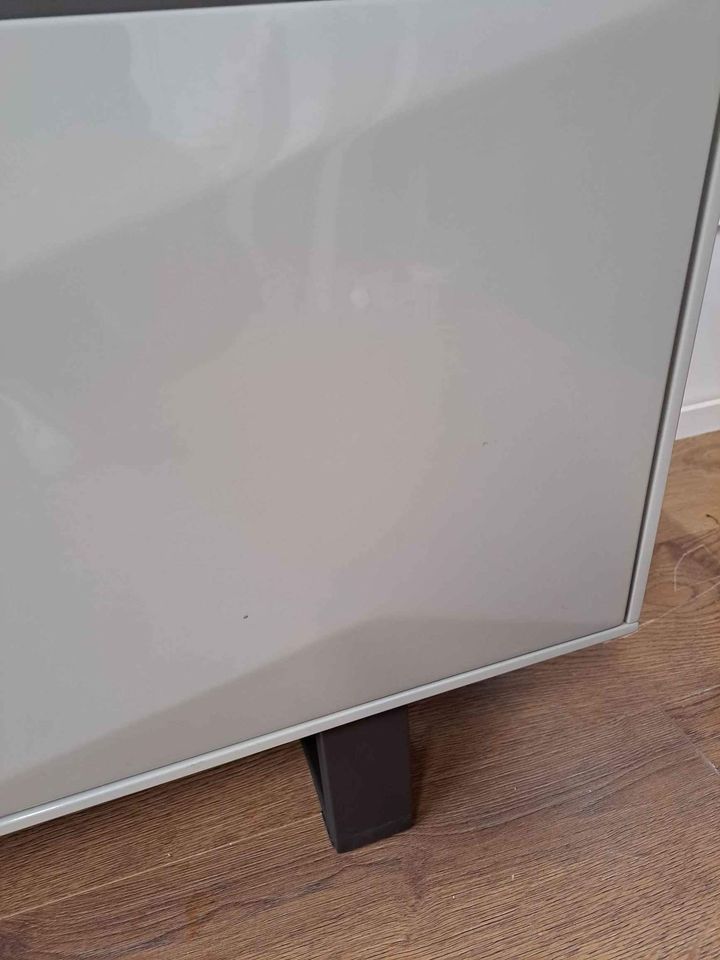 Grey and Marble Effect TV Stand