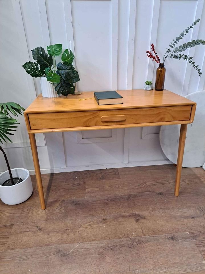 Vintage Style Desk / Solid wood wall mount with one drawer