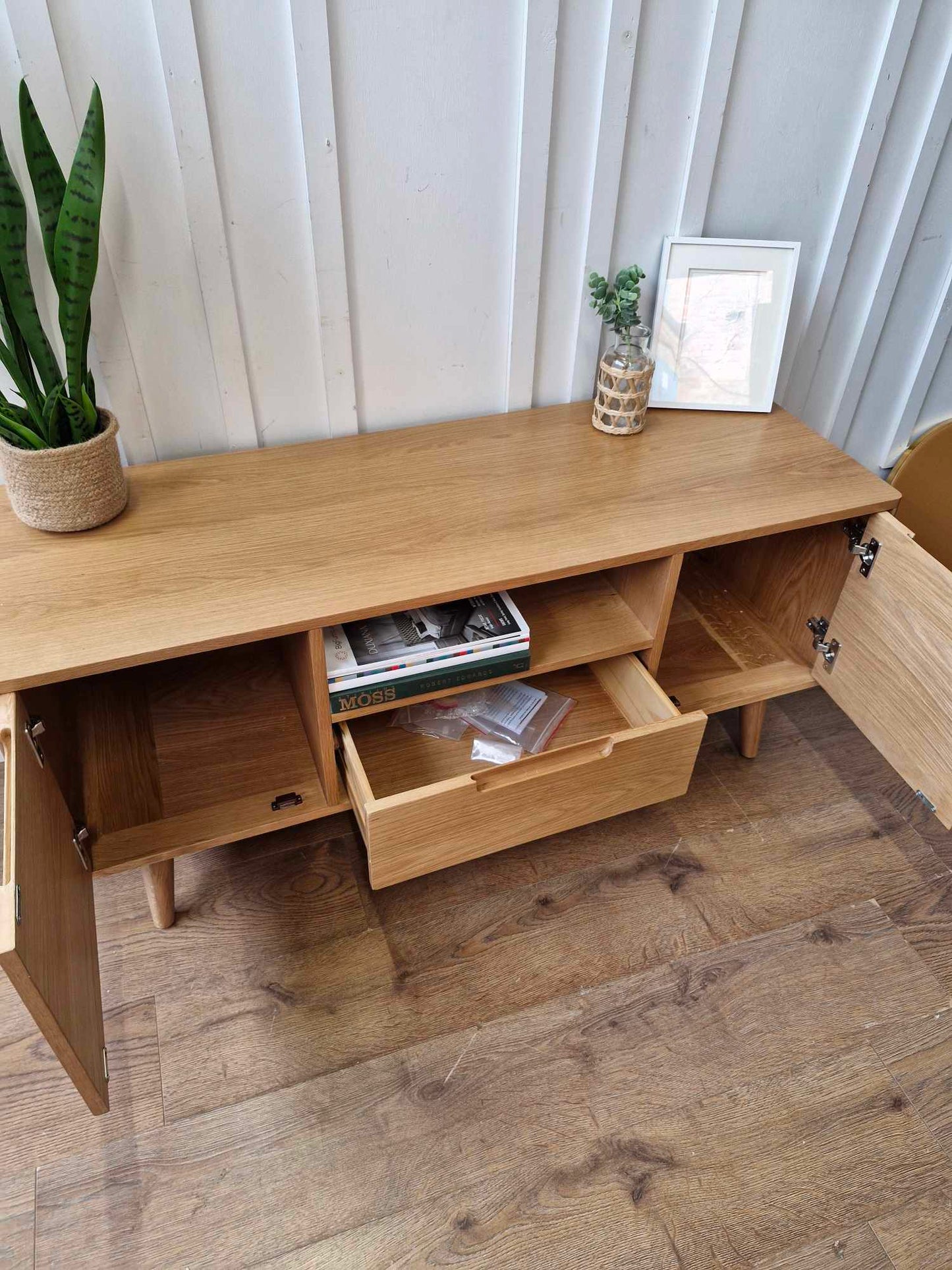 Oak TV stands fits Up To 55 inch TV