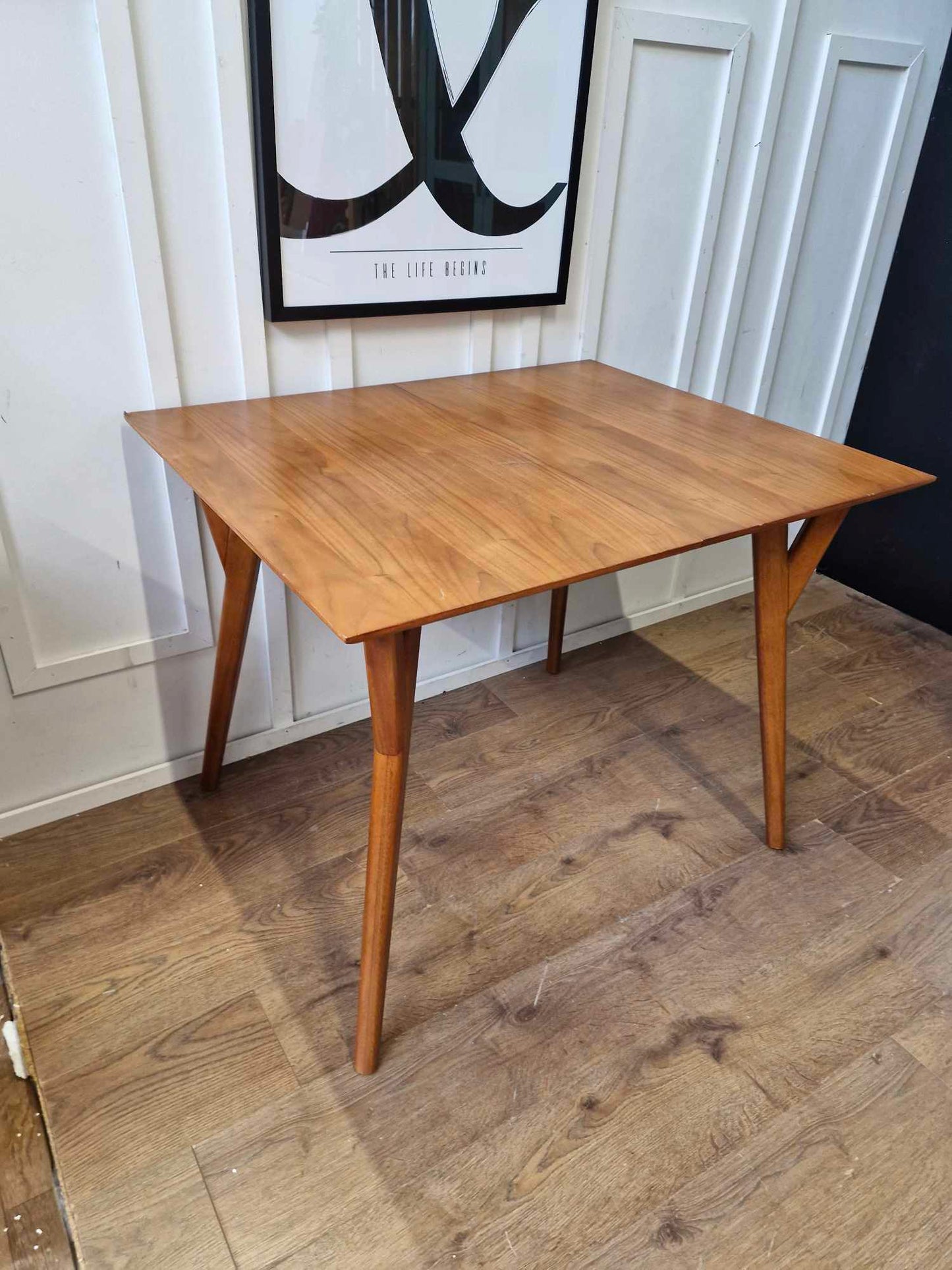 Mid-Century Extendable Dining Table Dark Wood 2-4 seater / West Elm