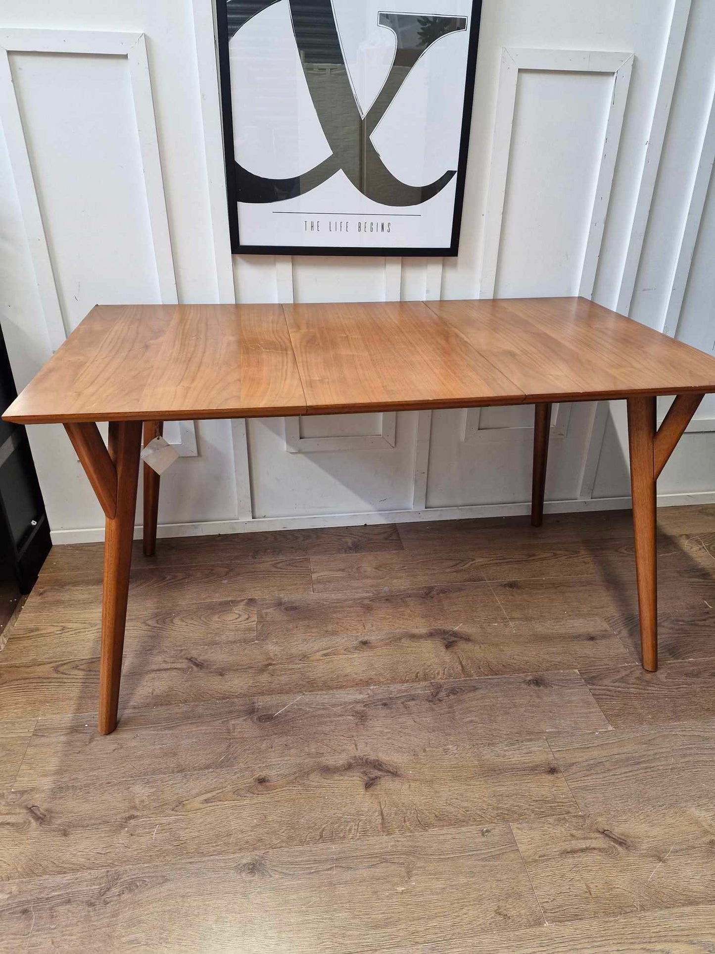 Mid-Century Extendable Dining Table Dark Wood 2-4 seater / West Elm
