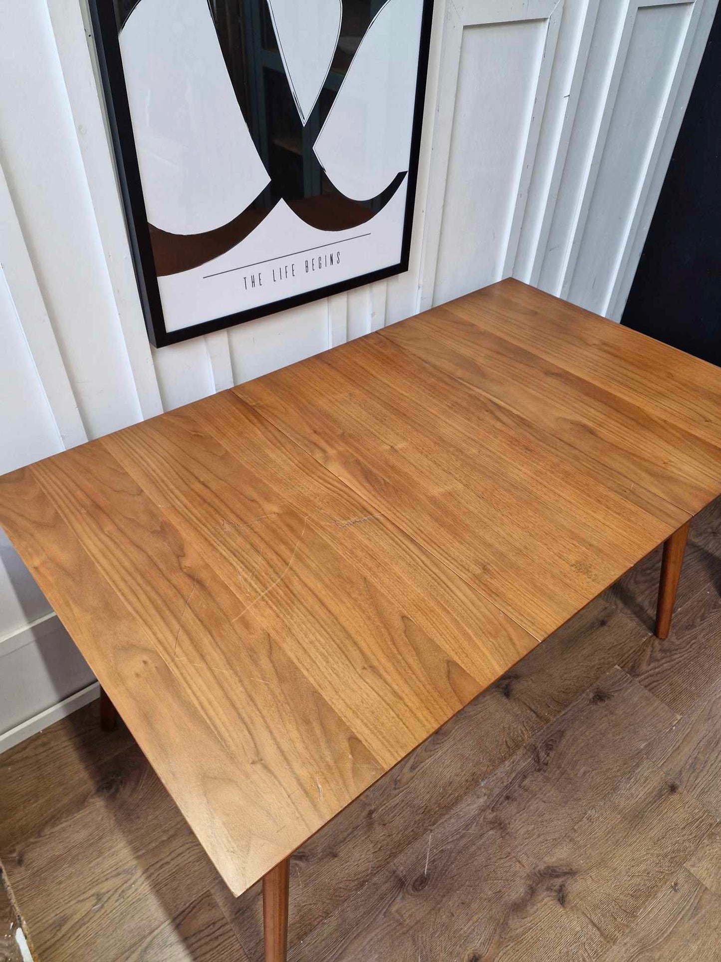 Mid-Century Extendable Dining Table Dark Wood 2-4 seater / West Elm