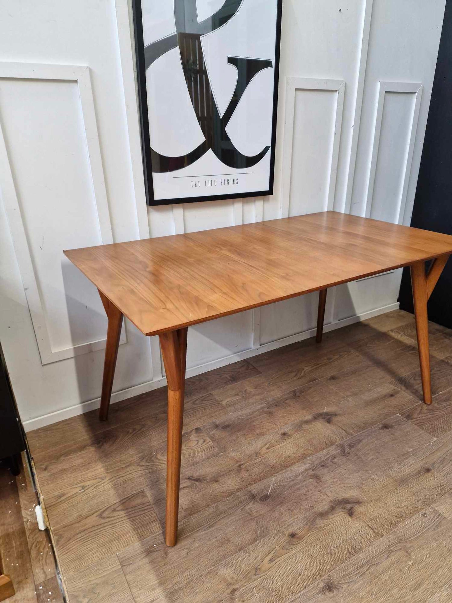 Mid-Century Extendable Dining Table Dark Wood 2-4 seater / West Elm