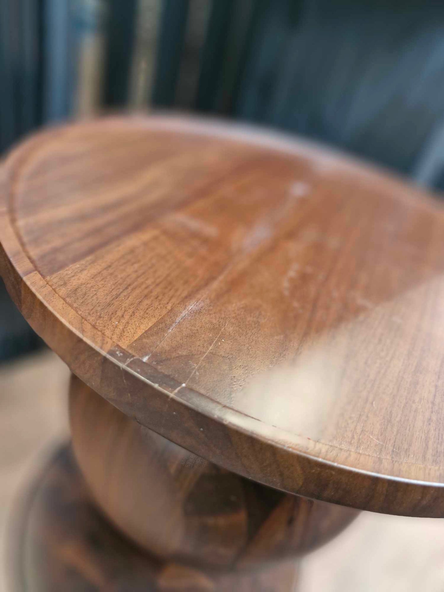 Sculptural Solid Walnut Side Table / La Redoute Stigido RRP £499