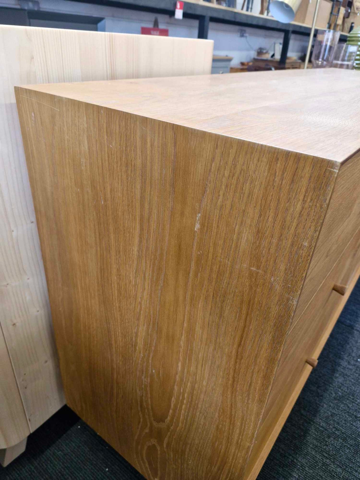 Vintage Style Extra Large Cabinet / La Redoute Quilda 6-drawer oak chest of drawers