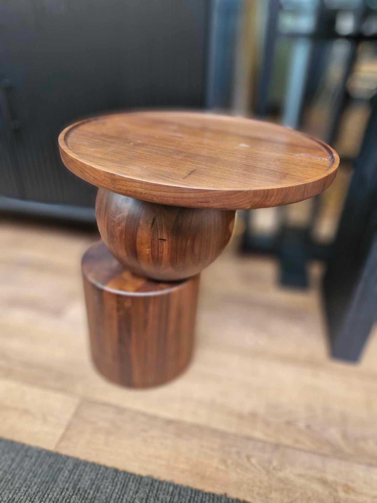 Sculptural Solid Walnut Side Table / La Redoute Stigido RRP £499