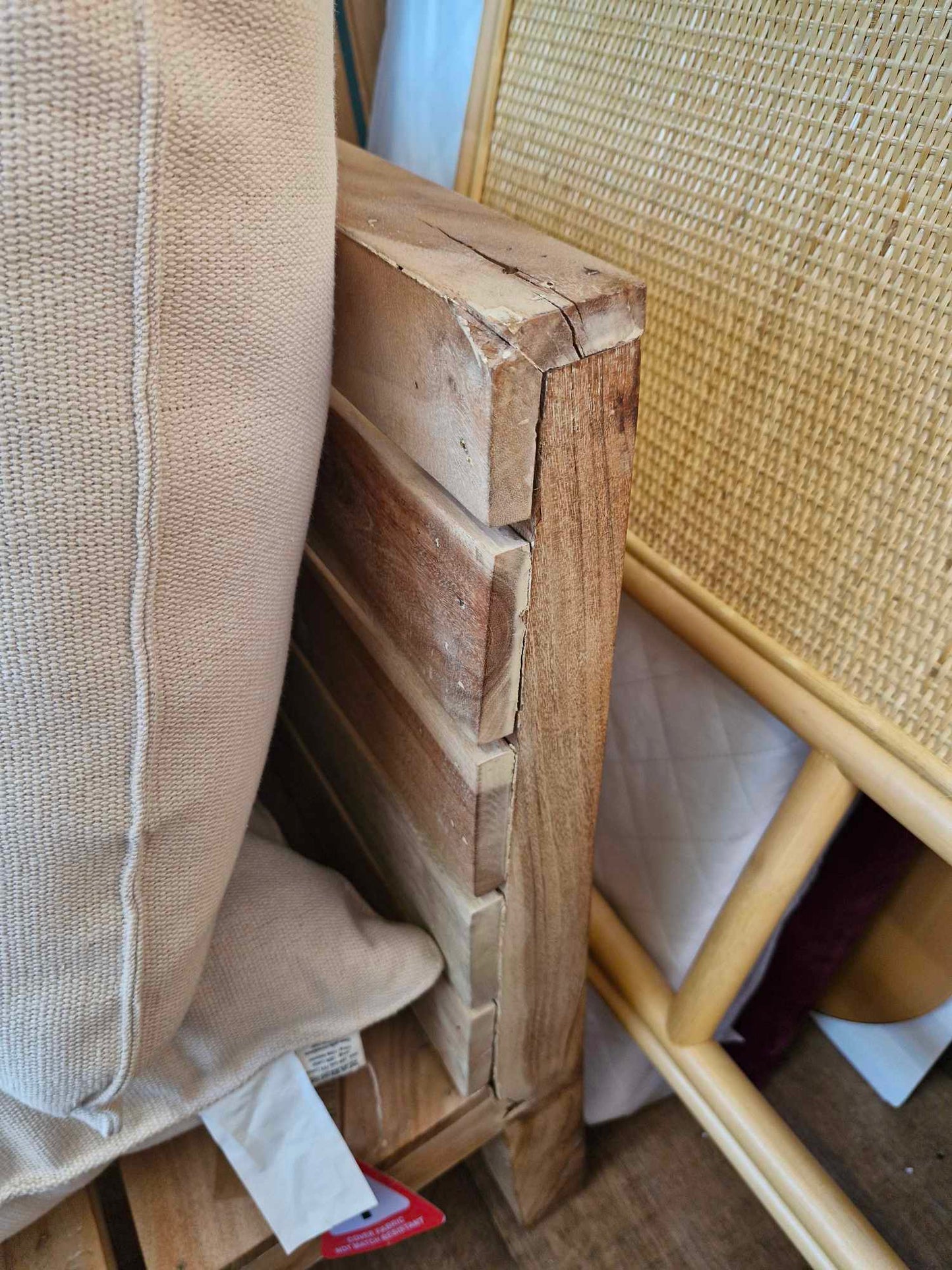 Outdoor garden modular sofa chairs solid wood and cushions / Nkuku Anbarasi RRP £1790