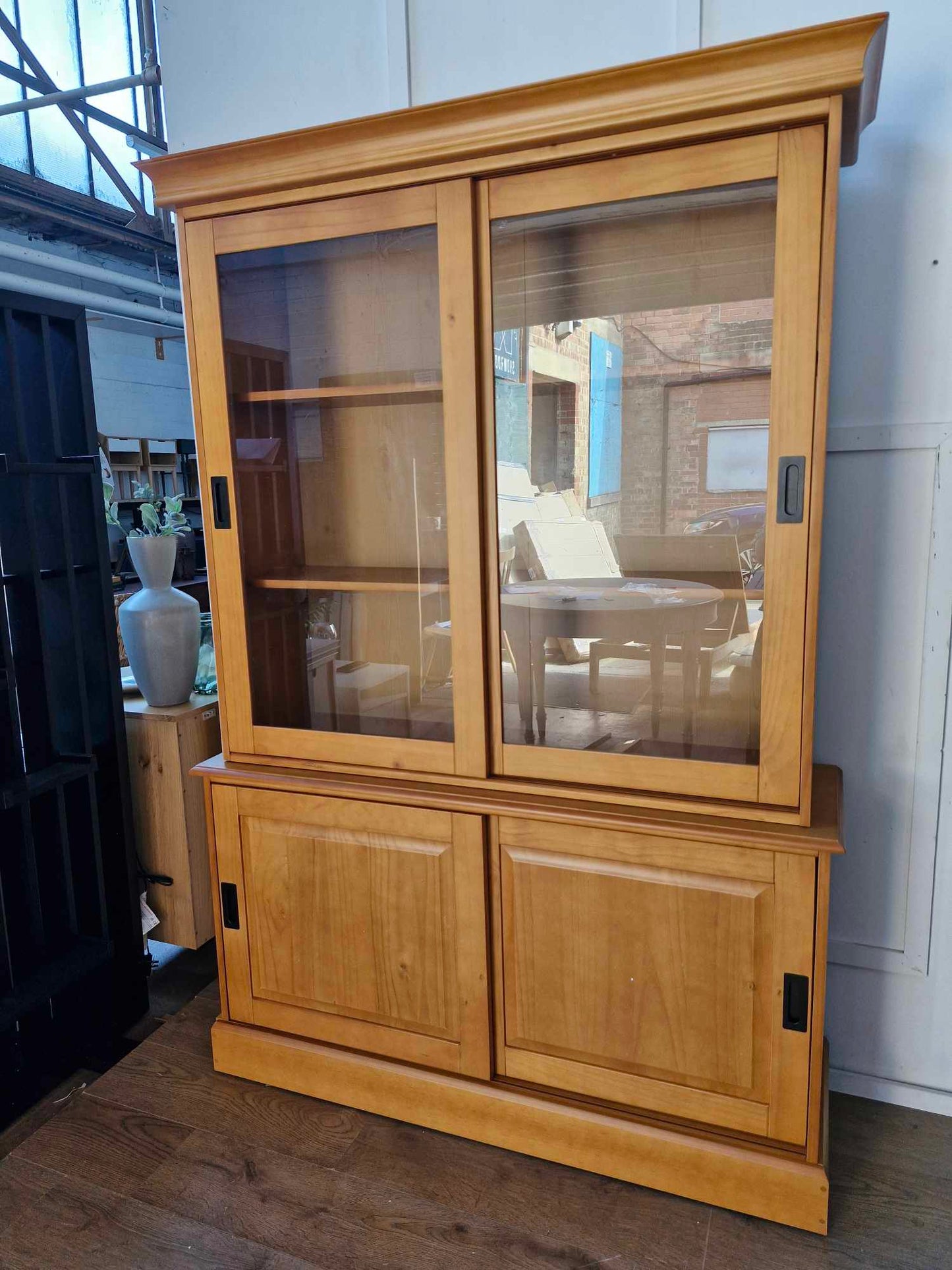 Solid Pine Dresser Display Cabinet Sideboard / La Redoute RRP £1099