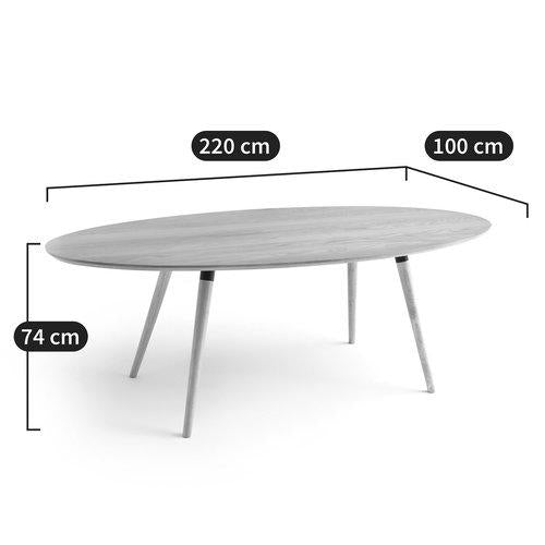 Vintage Style Oak Dining Table / La Redoute Blutante Elliptical