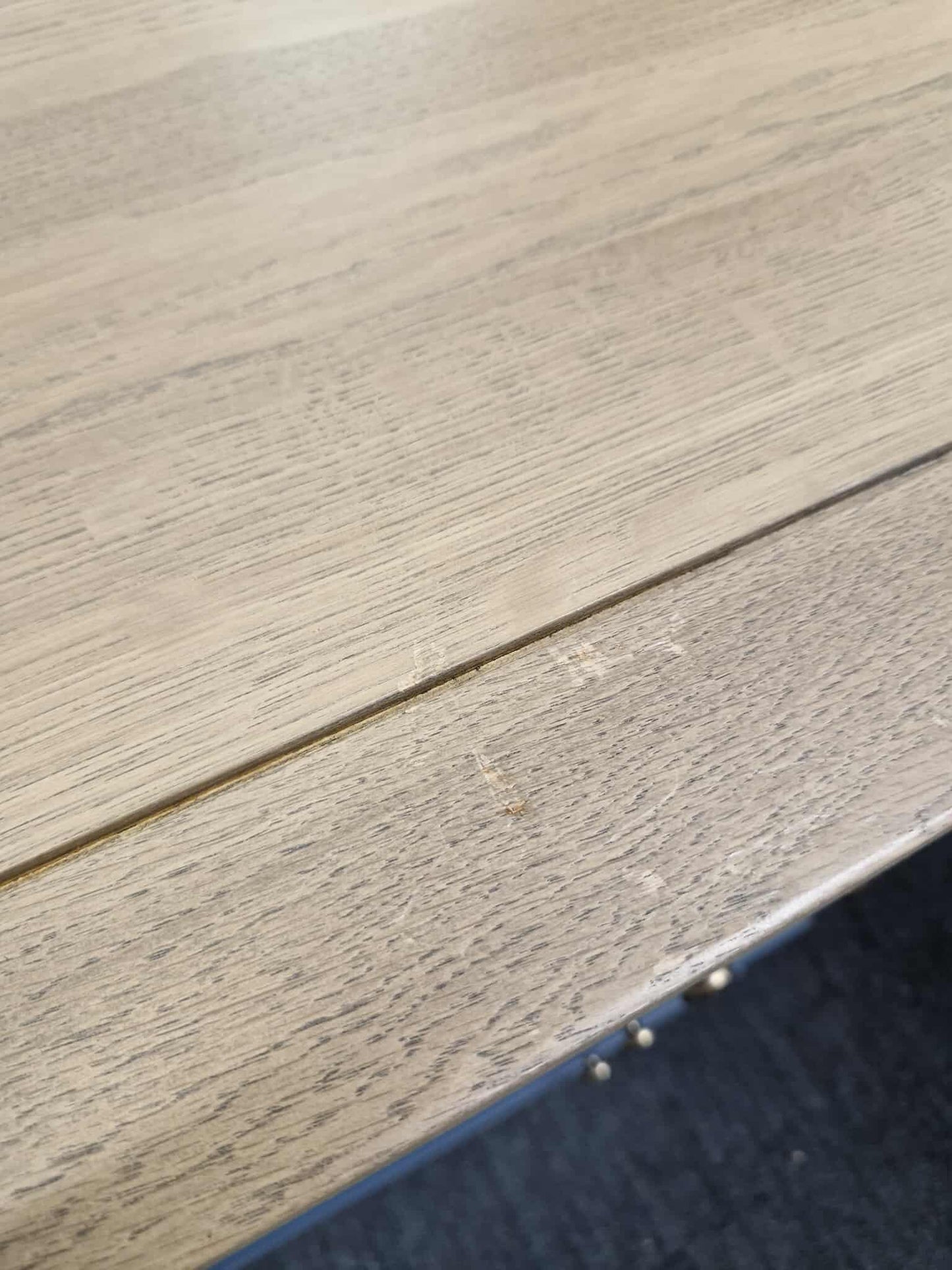 Solid Oak and Blue Chest of Drawers