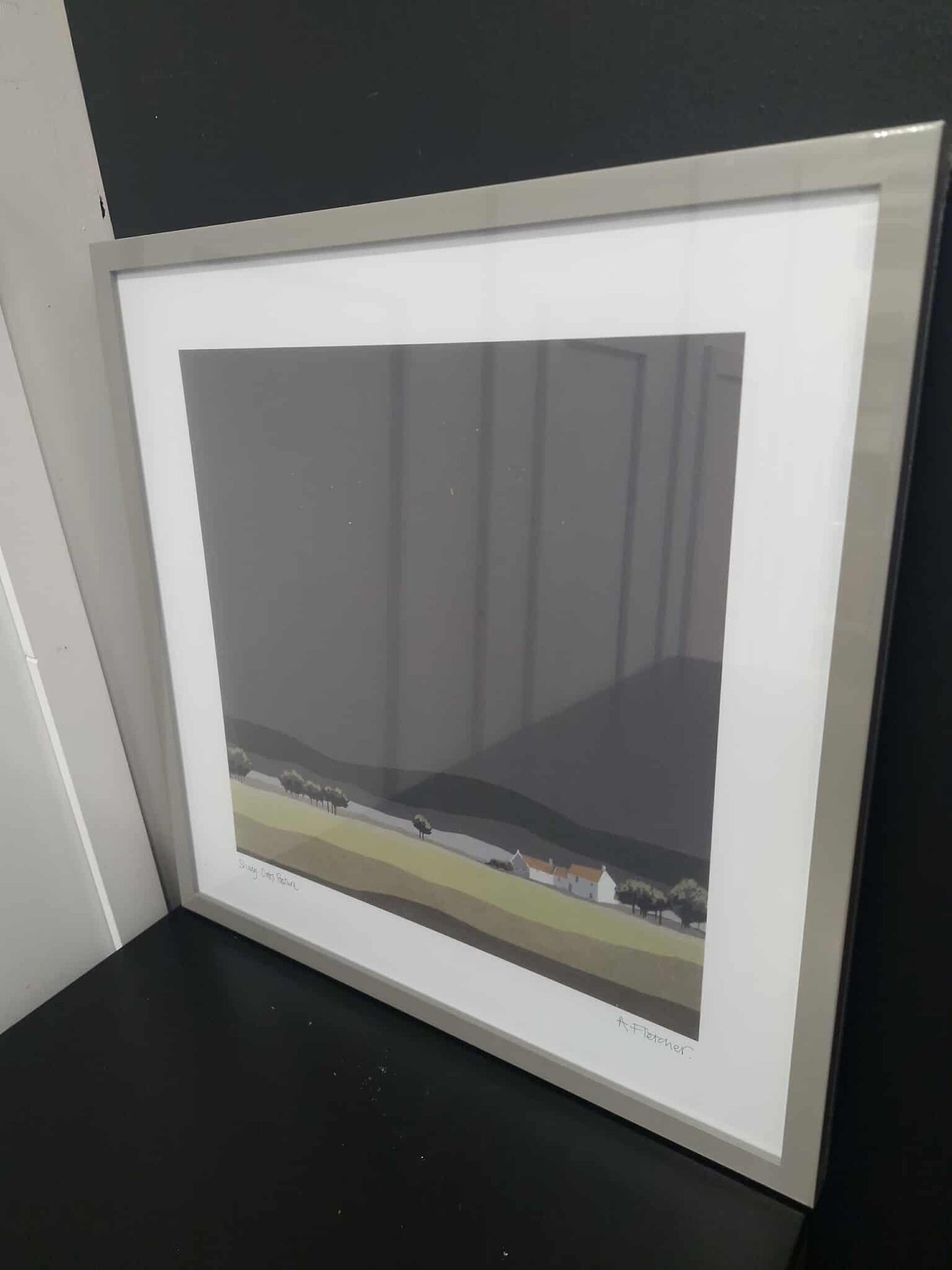 Shady Oaks Pasture Framed print / Square Nature Wall Art