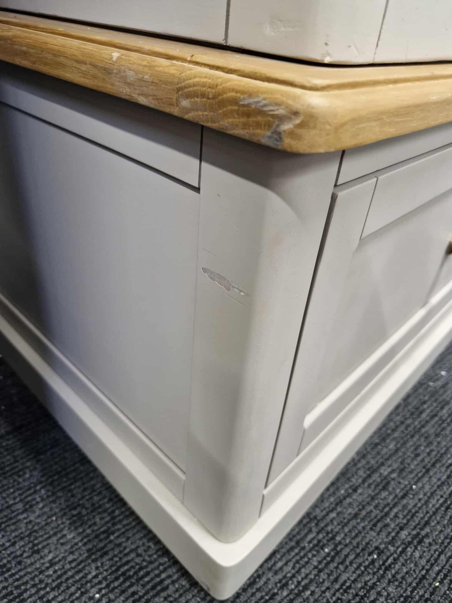 Solid Wood Double Wardrobe / Grey and Oak Wood / Oak Furnitureland Henley