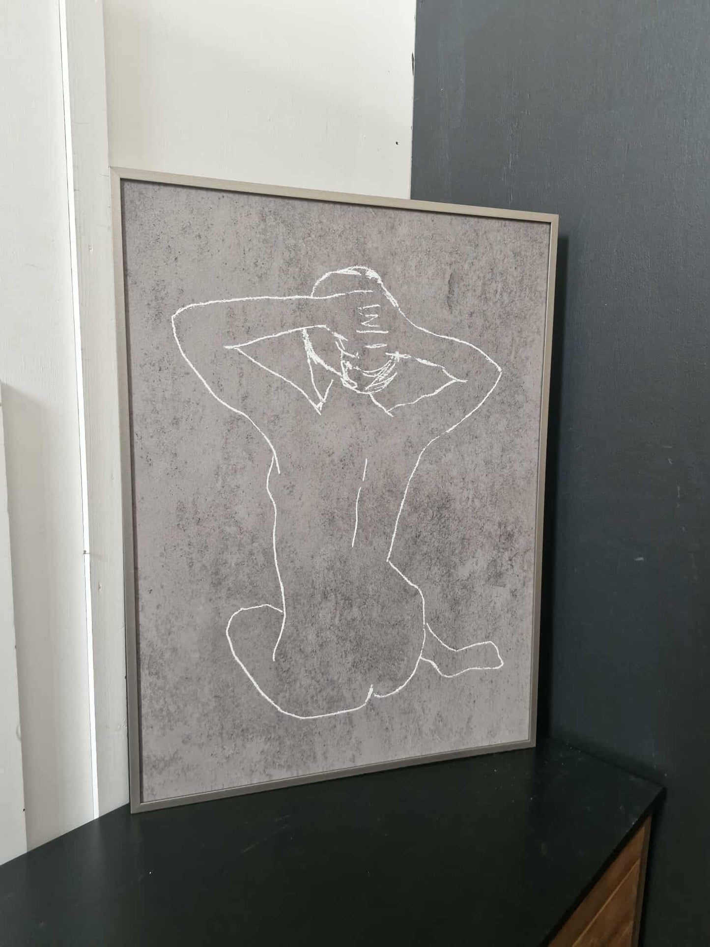 Brown and white framed canvas (Copy)