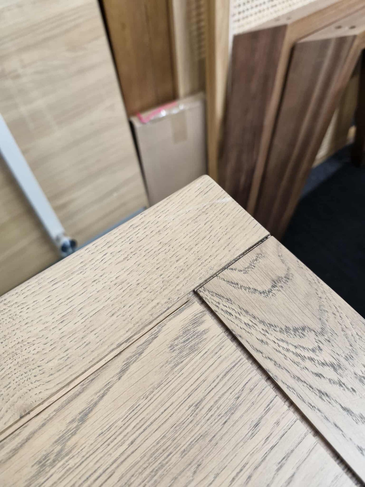 Solid Oak and Blue Chest of Drawers