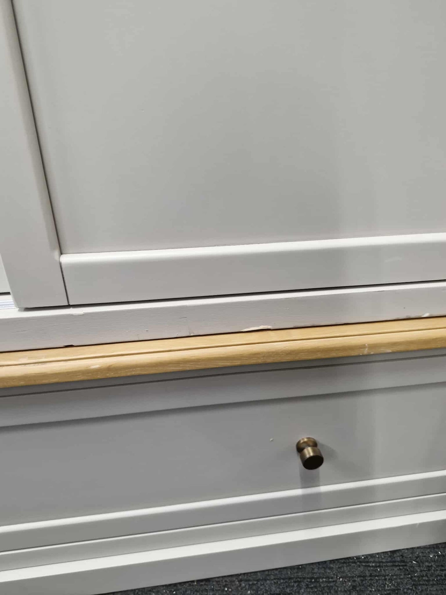 Solid Wood Double Wardrobe / Grey and Oak Wood / Oak Furnitureland Henley
