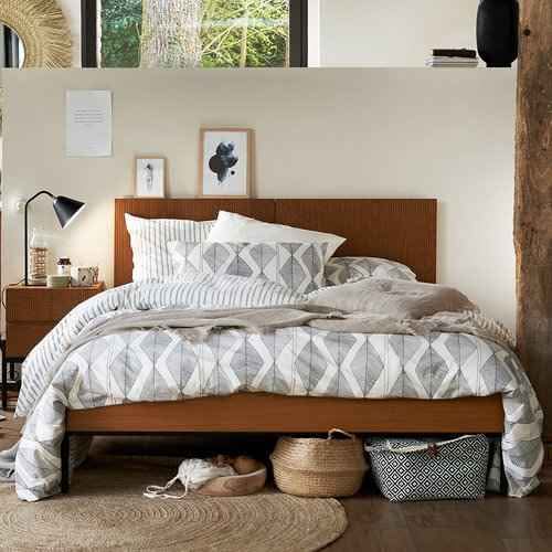Walnut ridge panel king size bed
