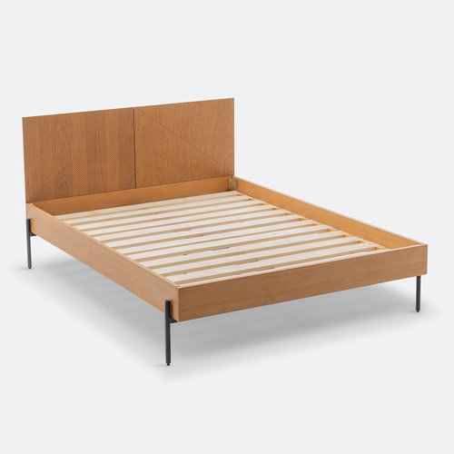 Walnut ridge panel king size bed