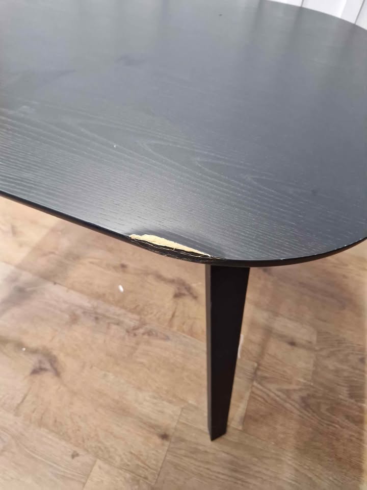 Small black square dining table / John Lewis