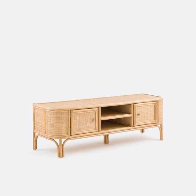 Rattan and cane low TV stand / La Redoute Interieurs Ladara Rattan Tv Unit
