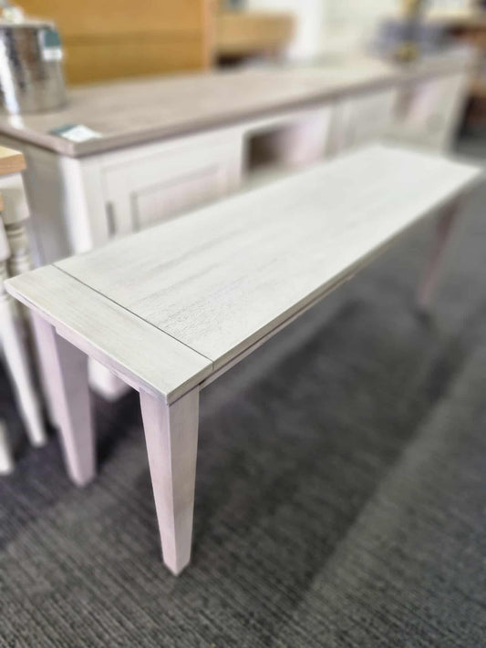 Light Grey solid wood Dining Bench 120cm