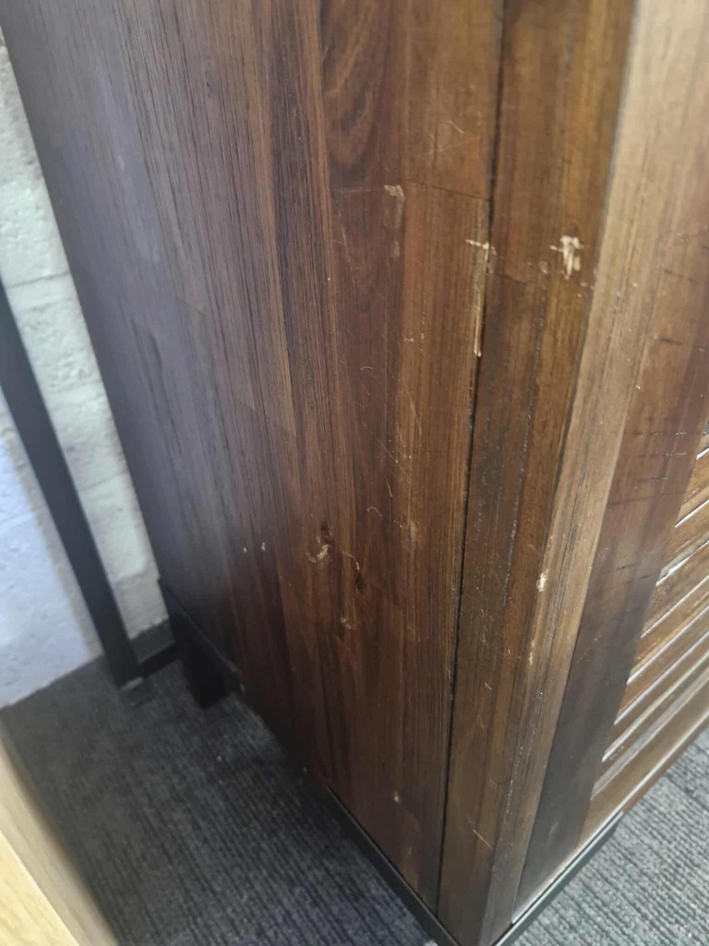 Solid Dark Wood Wideboy Chest / Wide and Tall cabinet with doors and drawers / Oak Furnitureland Detroit (Copy)