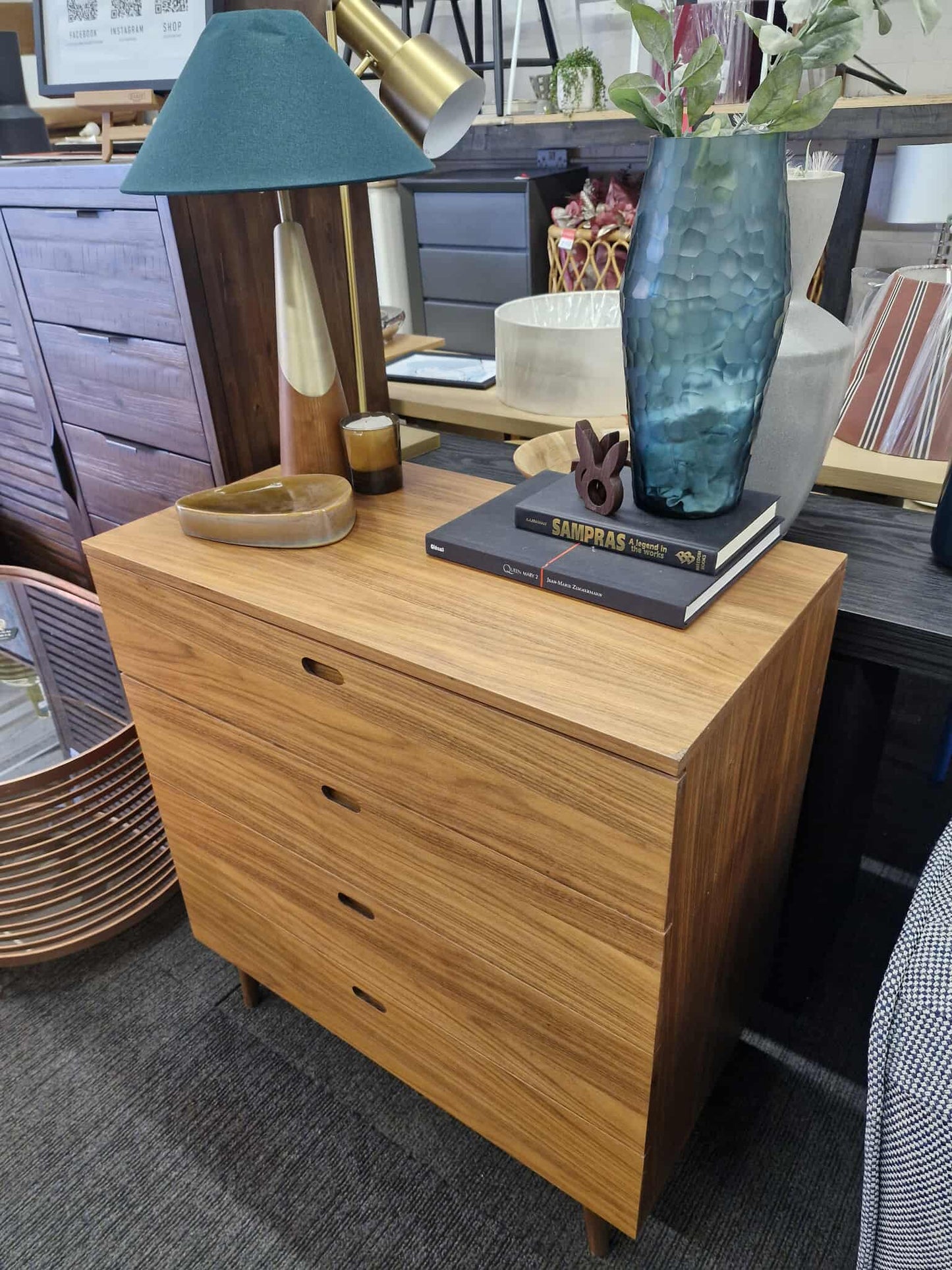 Mid Century Vintage Style Chest of 4 drawers