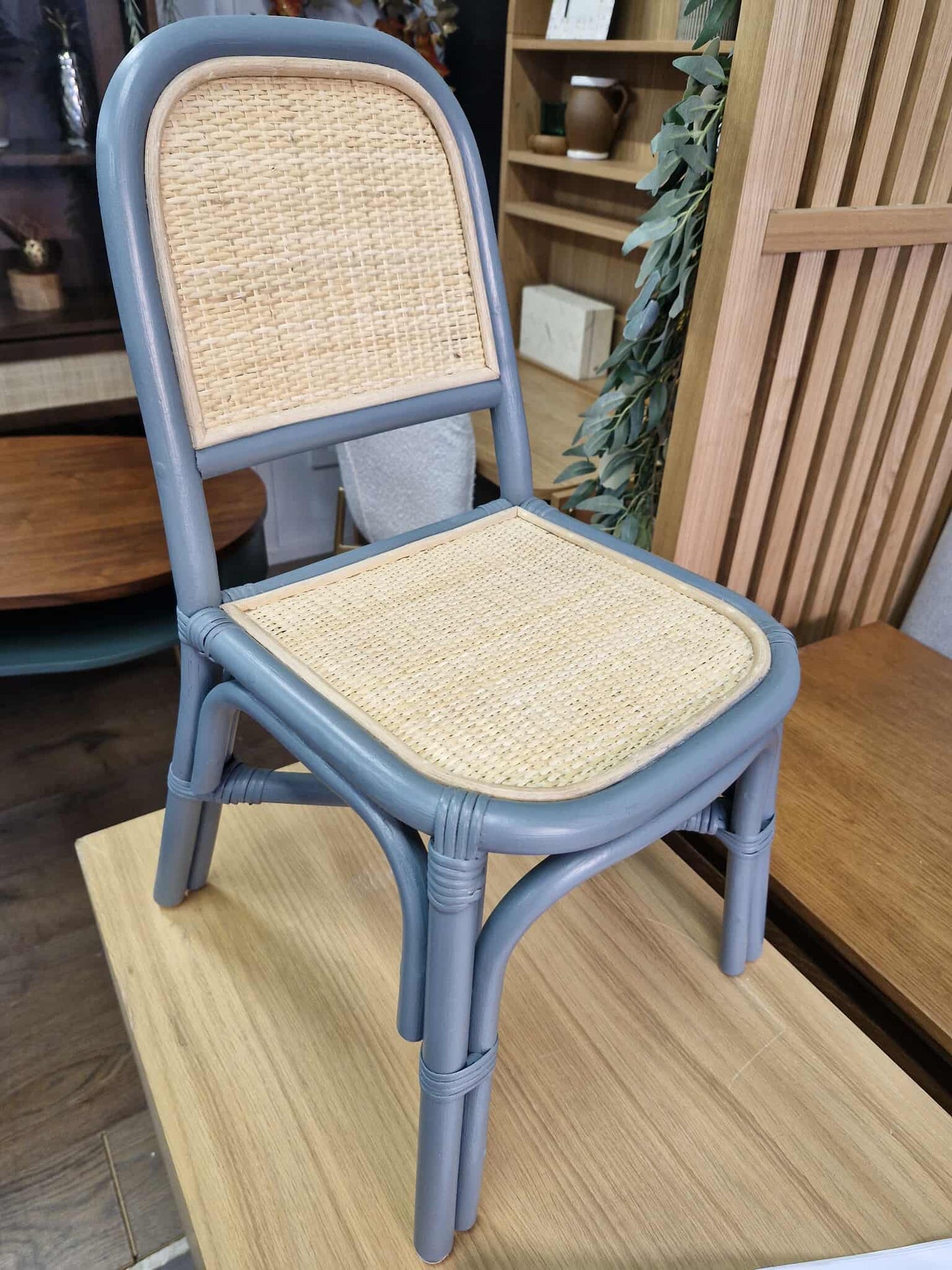 Kids Rattan and Blue Chair