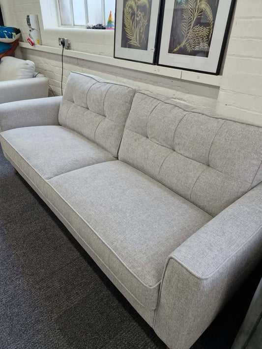 Large Light Grey 3 Seater Sofa