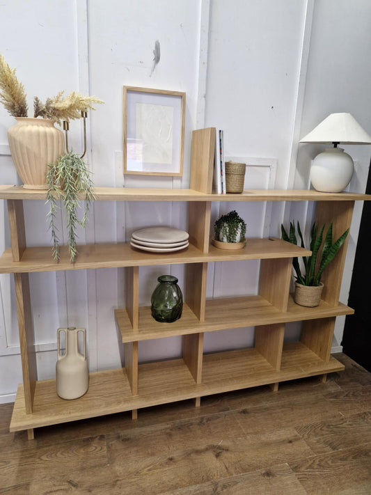 Large oak Shelving Display Unit