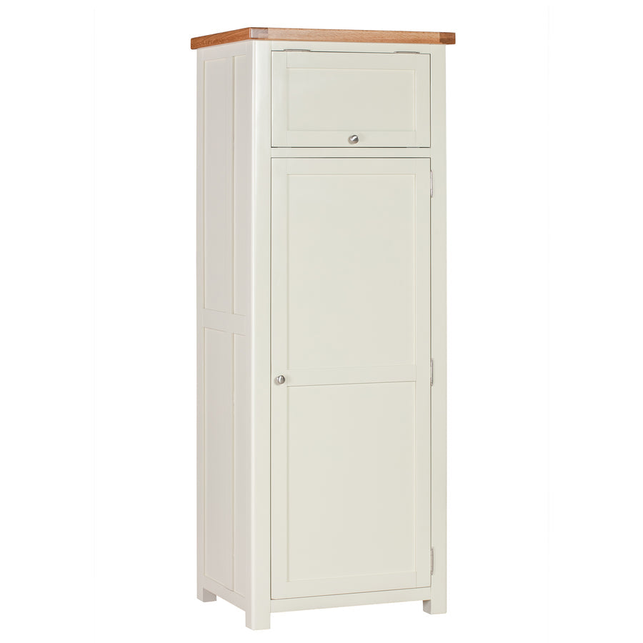 Off-white and Oak Slim Single Kitchen Larder