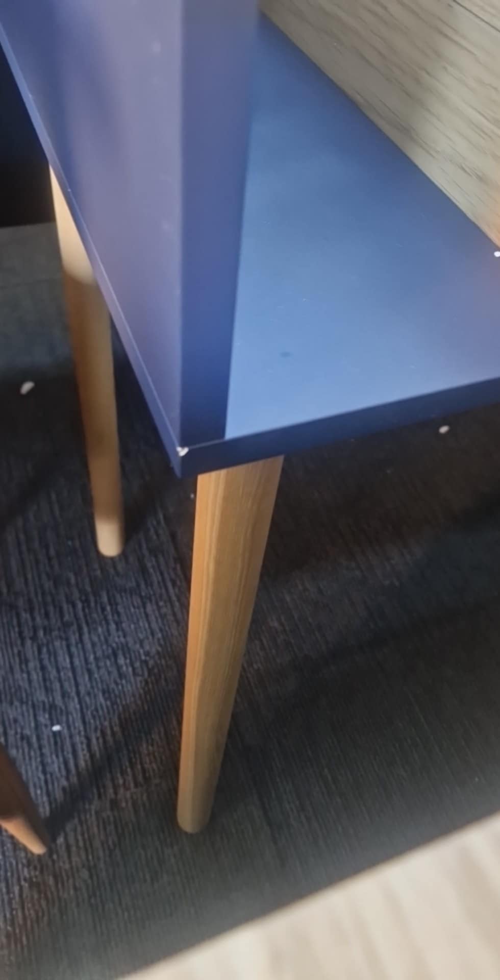 Oak and Blue Desk with 1 Drawer / La Redoute Graphy