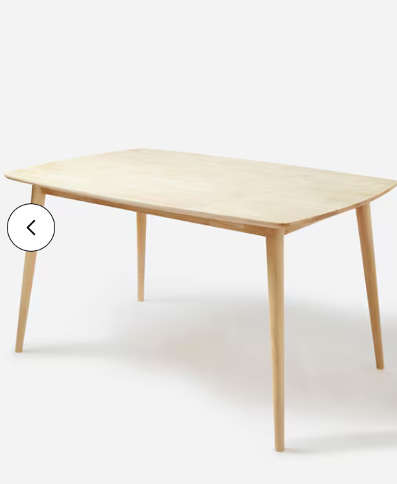 Solid Light Oak Wood Dining Table