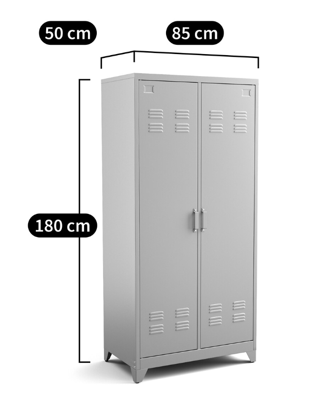 Green 2-Door Metal Wardrobe / La Redoute HIba RRP £425