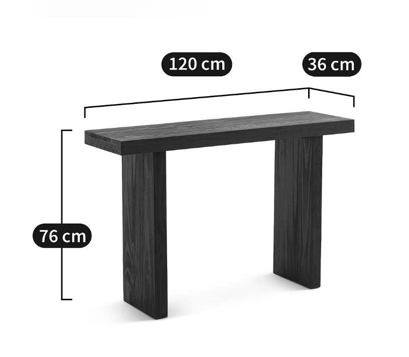 Black wooden console table / La Redoute Malu