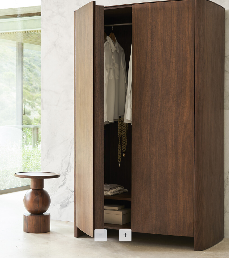 Sculptural Solid Walnut Side Table / La Redoute Stigido RRP £499