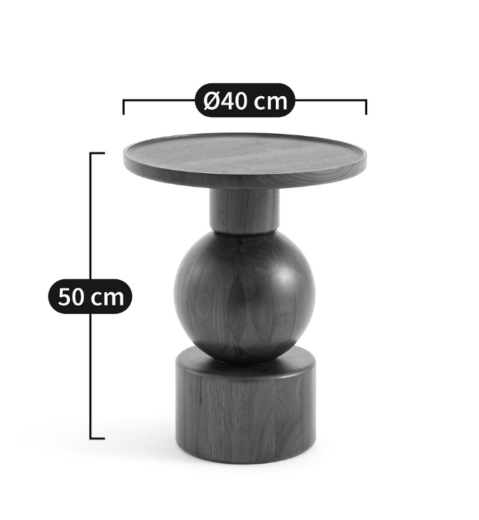 Sculptural Solid Walnut Side Table / La Redoute Stigido RRP £499
