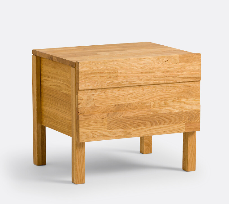 Solid Oak Low Bedside Table with drawer / La Redoute Ariles RRP £169